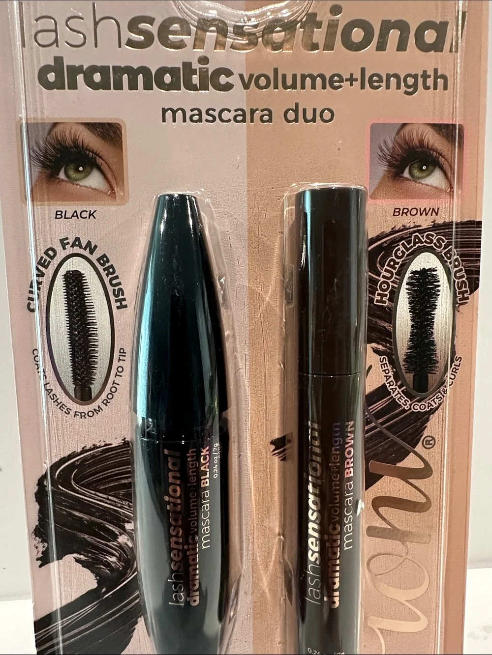 Ioni (2) pack 3X Volume & Length Black and Brown Mascara.